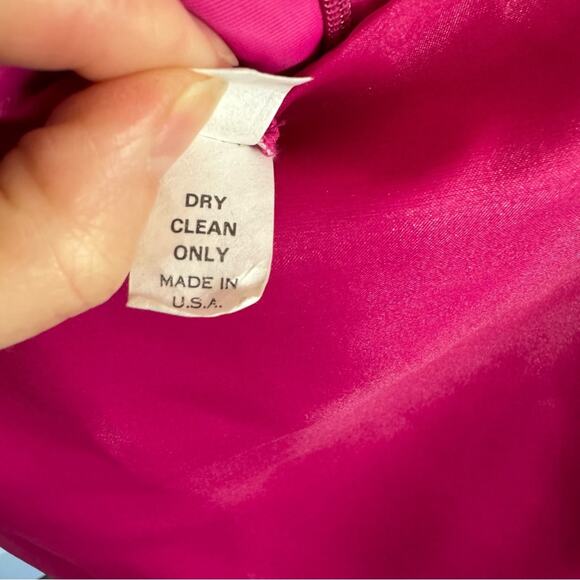 Vintage 80s Hot Pink Barbie Ruffled Sleeve 2 Piece Skirt Set Size Medium/8 - Picture 8 of 10